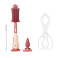 thumbnail image 1 of Cepillo De Silicona Para Biberones - Juego De Cepillos De Limpieza Para Biberones Con Clip Para Biberones Silicona De Grado Alimenticio Segura Sin Olor Herramienta De Limpieza Respetuosa(RED), 1 of 5
