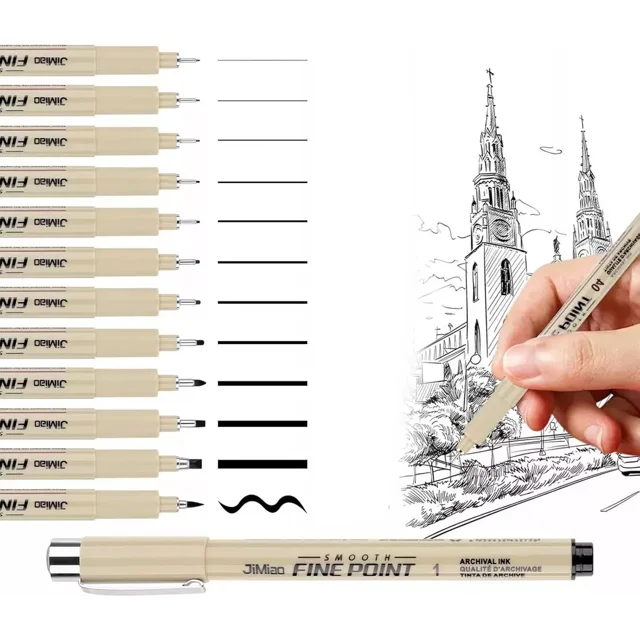 Estilografos Fineliner Lettering Manga Bosquejo 12pcs