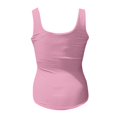 thumbnail image 4 of Women's Square Neck Seamless Sleeveless Tank Top, Cute Basic Summer Shirt with Slim Fit for Layering,Pink XL, 4 of 5