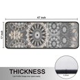 thumbnail image 5 of Kitchen Rugs Sets Of 2,Gray Floral Mandala and Leaf Pattern Anti Fatigue Kitchen Mat Rugs Non Slip Washable,Decorative Kitchen Floor Mats for Kitchen,Sink,Laundry,17"x47"+17"x47", 5 of 5