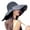 Black, variant on Women Fisherman Hat Solid Color Decorative Lightweight Vinyl Portable Hear Isolation Layer Hollow Out Big Brim UV Protection Women Beach Hat Outdoor Supply