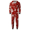 thumbnail image 7 of Odeerbi Christmas Onesie Pajamas for Family Holiday Sleep Jumpsuit Long Sleeve Family Christmas Pajamas Matching Sets Dad Parent Child Outfit Printed Loungewear Sleepwear Xmas PJs Set Red, 7 of 7