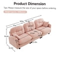 thumbnail image 7 of JERFIT Pink Modular Sectional Sofa 3 Seater with Tufted Back, Chenille Fabric Couch for Living Room, 7 of 7