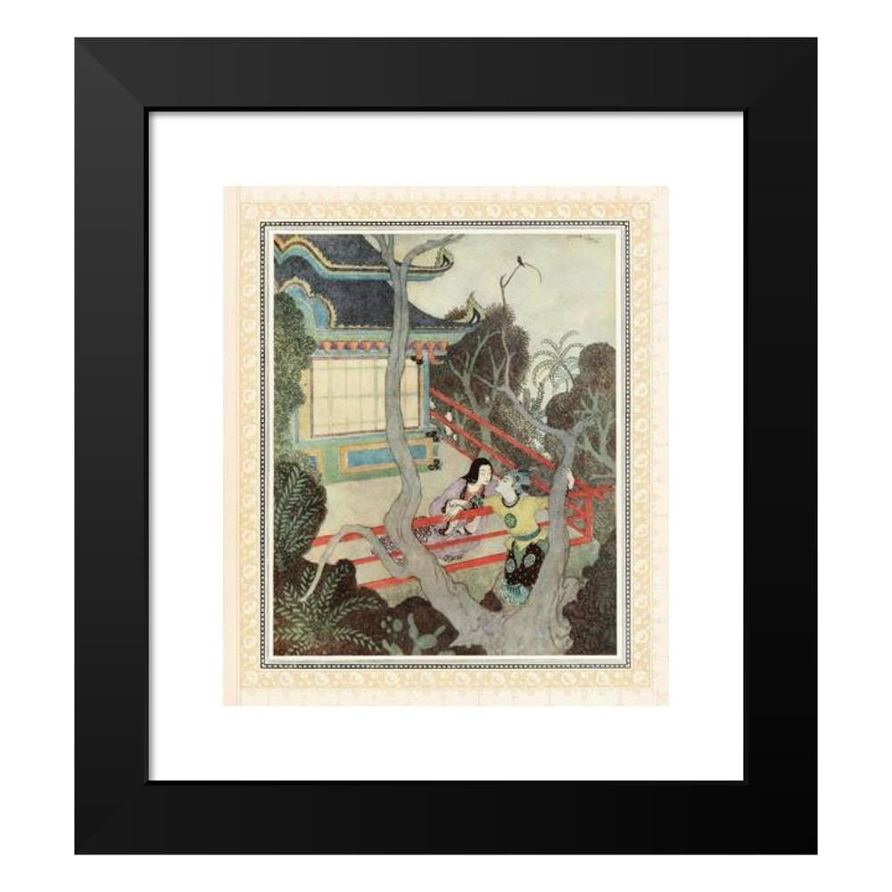 Edmund Dulac 20x23 Black Modern Framed Museum Art Print Titled