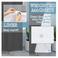 thumbnail image 3 of Charcoal Grey No Hook Shower Curtain with Snap-in Liner, 230GSM Waffle Weave for Bathroom, 71W x 74H, Easy Installation & Maintenance, 3 of 7