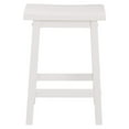 thumbnail image 3 of PJ Wood Classic Saddle-Seat 24In Kitchen Counter Stools, White (8 Pack), 3 of 7