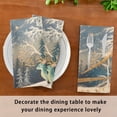 thumbnail image 6 of Napkin Satin Napkin 20*20Inchx4 Kitchen Towel Dinner Plate Towel Decorative Towel Napkin Tea Towel Suitable For Kitchen Table Little Painted Christmas Deer, 6 of 8