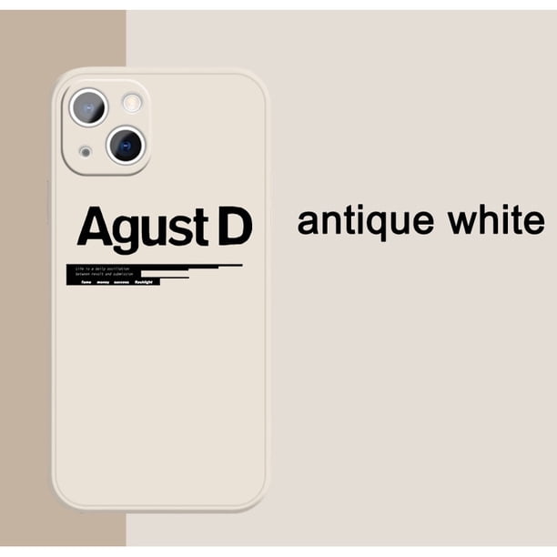 Funda De Teléfono Blanco Suave BTS-Agust D Para iphone XR , XS 11 12Promax 13 promax 7 8 plus 14 14 Para