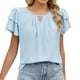 thumbnail image 5 of mfyjkho Tops Para Hacer Ejercicio, Blusa Informal De Cuello Redondo Y Manga Corta De Color Liso Para Mujer Tops Para Salir Para Mujer Xxl, 5 of 8