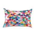 thumbnail image 7 of Yayeee Pillowcase Queen Size Set of 2 Satin Wrinkle Resistant Pillow Case, Blue Colorful Circles, 7 of 7
