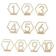 thumbnail image 5 of OUNONA Wooden Wedding Table Numbers with Hexagonal Design and Beige Color for Seating Arrangements 110, 5 of 8