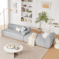 thumbnail image 5 of 107” Modular Sectional Sofa, Modern Sofa Couch for Living Room, High Density Sponges Cloud Couch Sectional, L-Shape Couches for Living Room, LightGrey, 5 of 8
