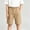 Khaki, variant on Boys Chino Shorts Knee length- Baggy Summer Elastic Waist Casual Kids School Uniforms Khaki Size 12