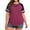 #1 Red, variant on women Plus Size Tunic Tops for Women t shirts Summer Casual Loose Short Sleeve Shirts Color Block Clothes Pink 26 Plus