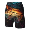 thumbnail image 2 of Yiaed Underwater Treasure Chest Print Men's Swim Trunks with Lining Quick Dry Sports Shorts Beach Shorts Boardshorts-XX-Large, 2 of 5