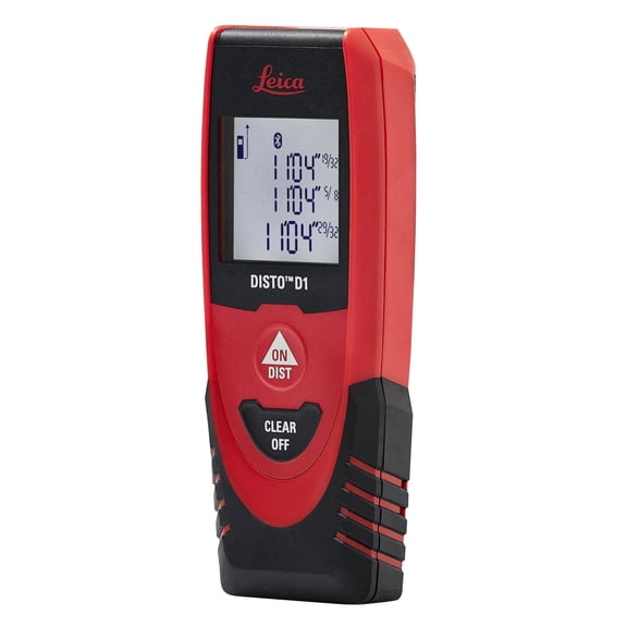 Leica DISTO D1 130ft Laser Distance Measure with Bluetooth 4.0, Black/Red CA3
