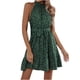 thumbnail image 1 of Mujeres Verano Casual Sin mangas Halter Wave Point Vestidos sexy Vestido delgado + Cinturones Fridja nalpqowj28386, 1 of 9