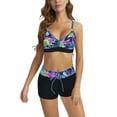 thumbnail image 2 of IDALL Bikini Sets Bestselling Bikini Women Plus Size Tankini Swimsuits Two Piece Color Block Cutout Flowy Tummy Bathing Suits With Shorts Bathing Suit Swim Suits for Women 2025 Black 3XL, 2 of 6