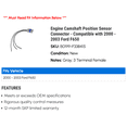 thumbnail image 2 of Engine Camshaft Position Sensor Connector - Compatible with 2000 - 2003 Ford F650 2001 2002, 2 of 2