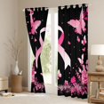 thumbnail image 3 of Manfei Lovely Bow Bowtie Blackout Curtains Set of 2 (52x84 Each),Ribbon Bowknot Window Curtains,Pink Butterfly Curtains and Drapes For Girls,Luxury Bedroom Decor, 3 of 6