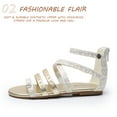 thumbnail image 2 of Girls Summer Gladiator Sandal, Kids Casual Open Toe Strappy Sandals, 2 of 6