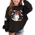 thumbnail image 6 of akafmk Girls Halloween Sweatshirt Oversized Crewneck Sweatshirts Long Sleeve Pullover Tops Graphic Hoodies Cute Fall Winter Clothes, Size 13-14 Years, 6 of 7