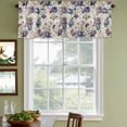 thumbnail image 4 of 2 Pack Valances for Windows, Farmhouse Flowers Window Valances for Living Room/Bedroom/Bathroom, Botanical Purple Blue Floral Plants Light Filtering Kitchen Curtain Valance 42"W x18" L, 4 of 9