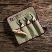Flexcut - KN100 - Carving Knife Set - 4 Piece Woodcarving Tool Set -