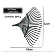 thumbnail image 3 of New Metal Broom - Large Lawn Rake - Garden Tool - 22 Teeth - Flat Head, 3 of 5