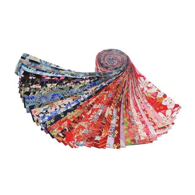 40 Uds 50 cm / 100 cm rollo de gelatina con patrón Floral paquete de tiras de Los 6.5x50cm Sunnimix Tiras de tela
