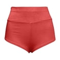 thumbnail image 6 of idosla Women's Cut Out Yoga Shorts Scrunch Booty Hot Pants High Waist Gym Workout Active Butt Lifting Sports Leggings (Red, L), 6 of 8