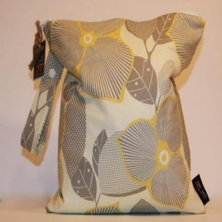 wet bag or eco bag with snap handle waterproof optic blossom