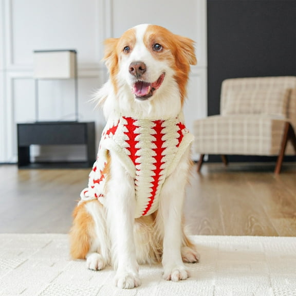 Double-Sided Fleece Pet Clothing Large Dog Winter Sweater Plush Fleece Lined Pet Coat for Cold Weather Warmth 1Pcs XS Red Rkxzt
