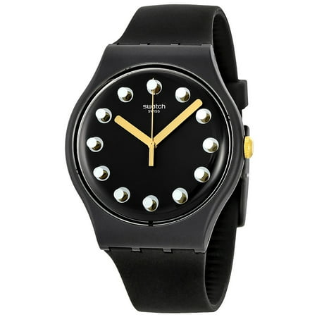 Temp Compass Mens Watch - Swatch Passe Temps Dark Grey Silicone Mens Watch SUOM104