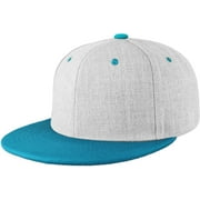 Flat Bill Visor Classic Snapback Hat Blank Adjustable Brim High Top End Trendy Color Style Plain Tone Baseball Cap