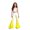 Yellow&&100, variant on CONROSES Girls Flared Pants Slim Pants for Girls Trendy Gradient Color High Waist Cozy Bell Bottoms