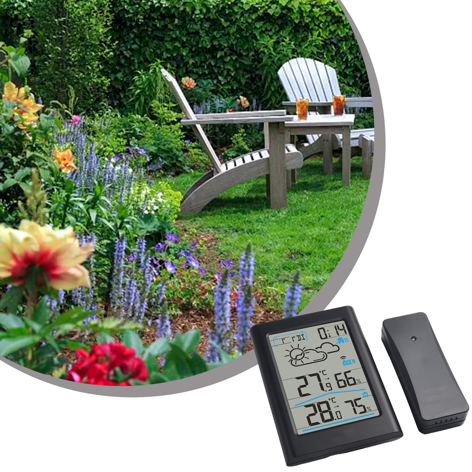 Digital Wireless Weather Station Indoor Outdoor Thermometer Hygrometer Sensor