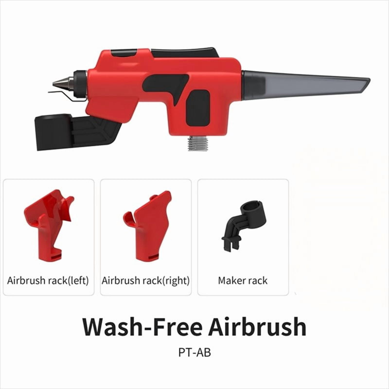 PT-AB Wash-Free Airbrush with Marker Rack for Model Painting Tools Easy-to- Model Paint Hobby DIY Craft Tool
