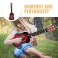 thumbnail image 3 of RUNROTOO Acoustic Guitar Red Acoustic Guitar Kit Wooden 1Pcs Beginner Portable Musical Instrument, 3 of 8