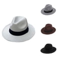 thumbnail image 2 of Qicasul Cowboy for Classic Fedora Hat For And Timeless Elegant Wide Brim Sun Winter Warmth Casual Dressy Occasions Light Gray One Size, 2 of 6