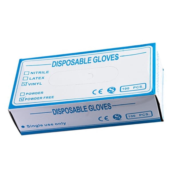 Guantes desechables para hornear, 100 unidades, guantes desechables de PVC, guantes desechables para alimentos, guantes desechables de PVC, máxima comodidad