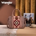 thumbnail image 7 of Montana West Wrangler Aztec Tote Bag for Women Western Shoulder Purse Stylish Top Handle Handbag, Dark Pink, 7 of 7