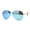 Gold Blue Mirror, variant on Iconic Officer Cop Sunglasses with Spectrum Color Mirror Lenses Gold Pink Mirror