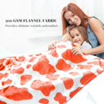 thumbnail image 4 of Orange Fleece Blankets Bulk Soft Throw Blanket Orange Warm Throw Blanket for Bed, 4 of 6
