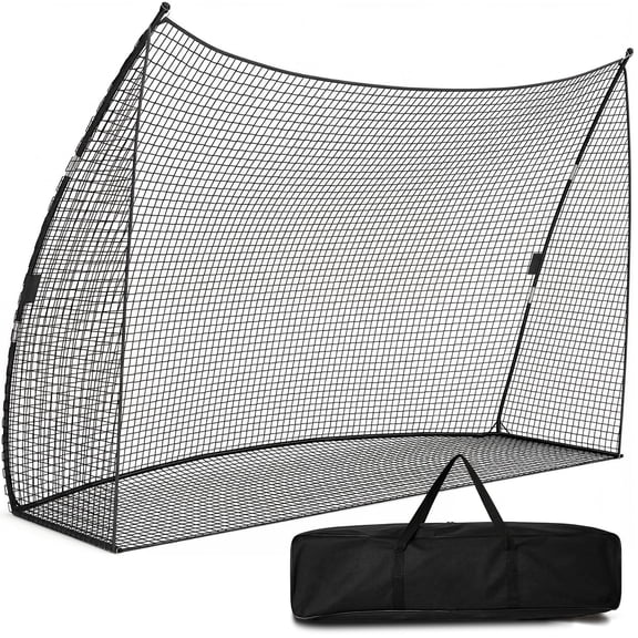 10' x 7' Golf Practice Hitting Net, Portable Personal Driving Range for Backyard, Indoor & Outdoor Use – Golf Net for Hitting & Chipping with Carry Bag, Ideal Gift for Men/Dad, Black