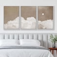 thumbnail image 2 of IDEA4WALL Framed Canvas Print Wall Art Set of 3 Celestial Softness Cloudy Skies and Moonlit Night Modern Art Wall Decor Boho Abstract Landscape Prints Nordic Zen Minimal Artwork -, 2 of 5