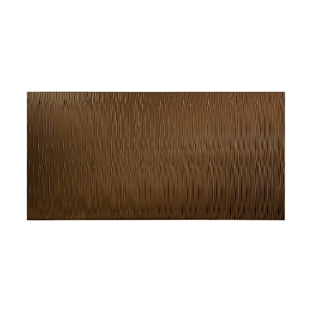 Fasade - Waves Vertical Oil Rubbed Bronze Decorative Wall Panel - Fast and Easy Installation (4' X 8' Panel)