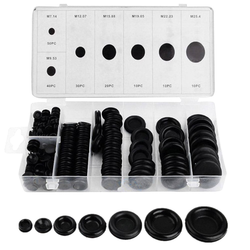 125Rubber Grommet Assortment Firewall Hole Electrical Gasket Kit Industrial Tool