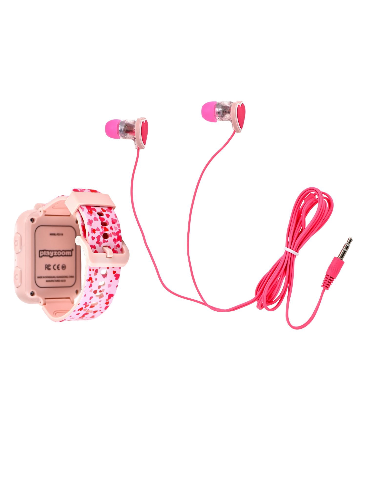 PlayZoom 2 Kids Girls Blush Hearts Smartwatch & Earbuds Set