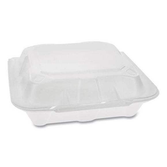 8 in. Dual Tab Lock Economy Container&#44; White